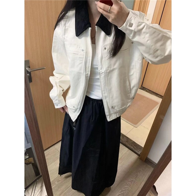牛仔外套男女春秋款美式复古设计感宽松高级感休闲工装飞行员夹克,男装工装外套,星座1210-1