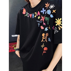 印花短袖T恤夏季潮流T恤衫纯棉310A-4-T102-特批20，男装T恤，星座310A-4