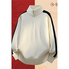 25737-TP50新年战袍情侣装秋冬季搭毛衣红色本命马年衣服拜年服，男装针织衫/毛衣，电商D310B