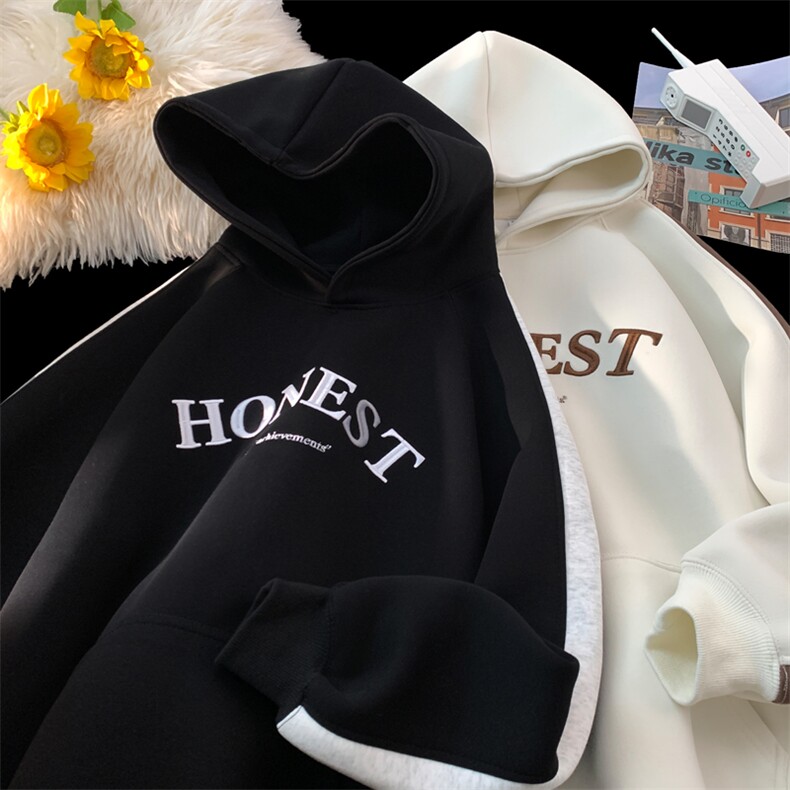 秋季新款连帽卫衣男宽松休闲拼色刺绣外套中性衣服W121-P65控98,女装短外套,星座209-2