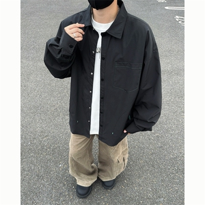 新款长袖美拉德衬衫男士潮流薄款休闲宽松上衣外套CS217-P40图片