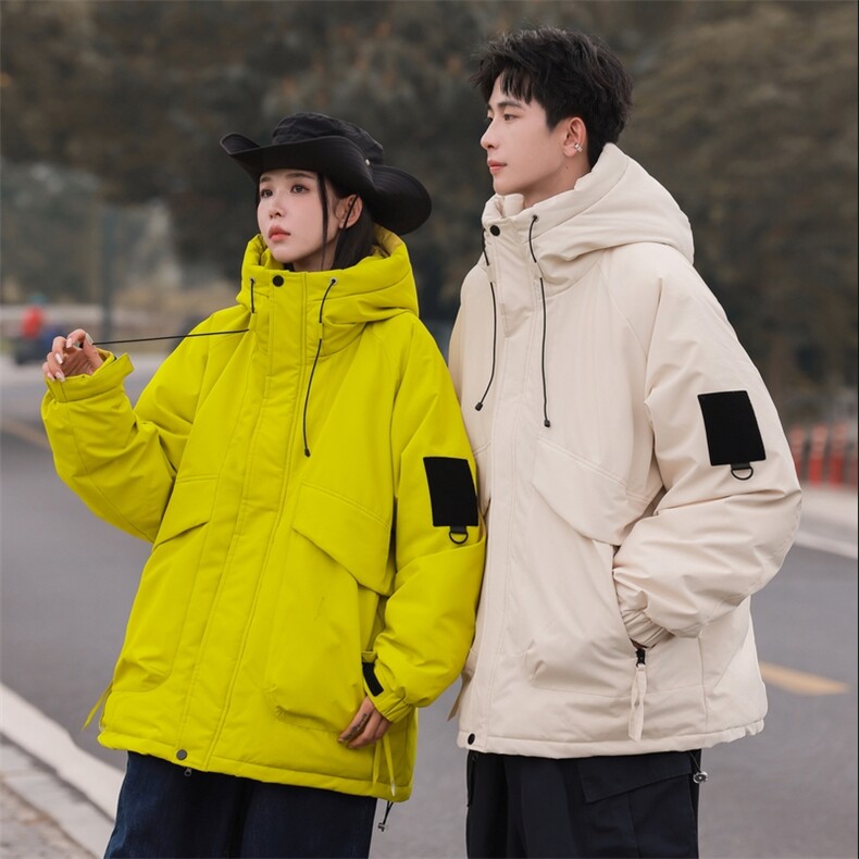 情侣冬季登山服白鸭绒连帽纯色工装羽绒服大衣A406Y93651P228,男装羽绒服,星座309（原A406）