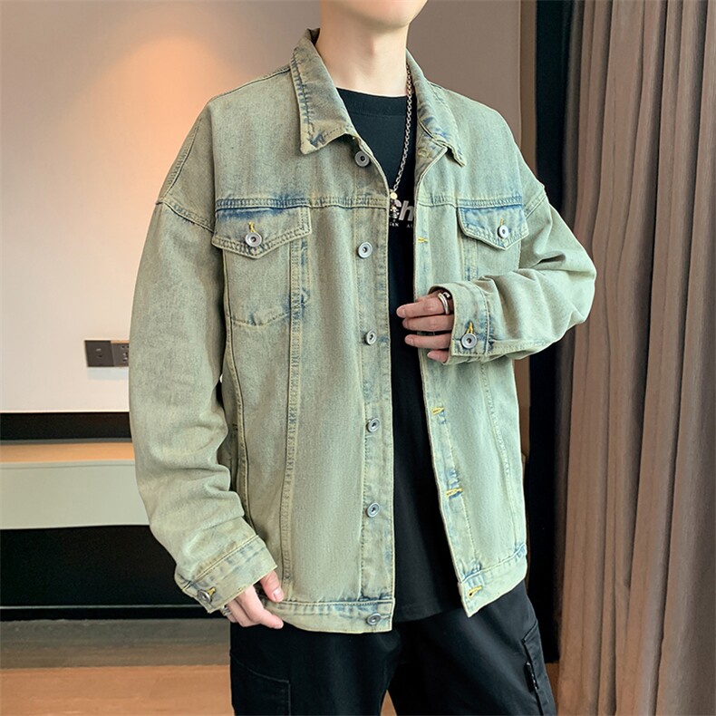 嗨派牛仔-S611款宽松净版夹克可2开唯品直播高质现货30万工厂直销,男装夹克,星座910