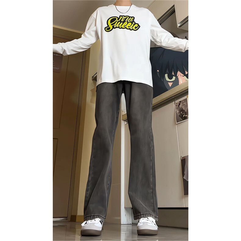 春季加长版裤子男高个子美式高街188cm110牛仔裤直筒长裤KZ010P58,男装牛仔裤,电商B312