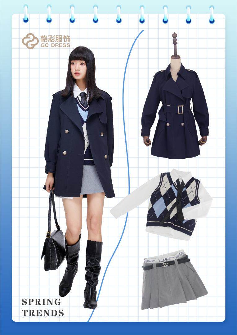 春装风衣外套，女装风衣，千浪依族