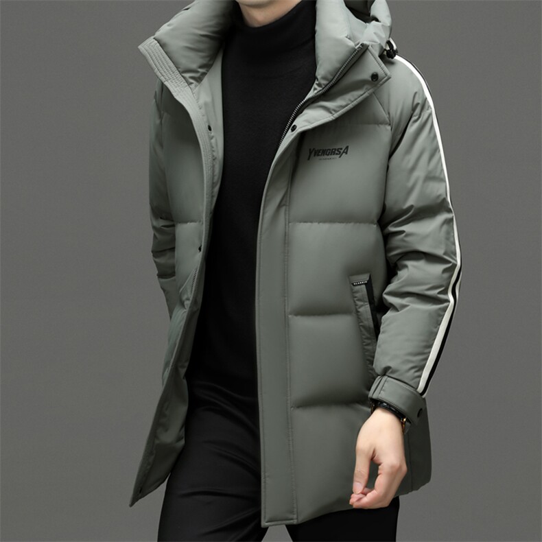 连帽羽绒服男冬季2023新款中年男士连帽休闲爸爸装保暖厚款外套,男装羽绒服,电商B212（原钱塘6029）