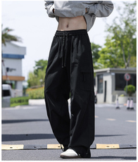 高街弯刀裤休闲纯棉宽松复古直筒工装裤A406KZ2539特P63，男装休闲裤，星座309（原A406）