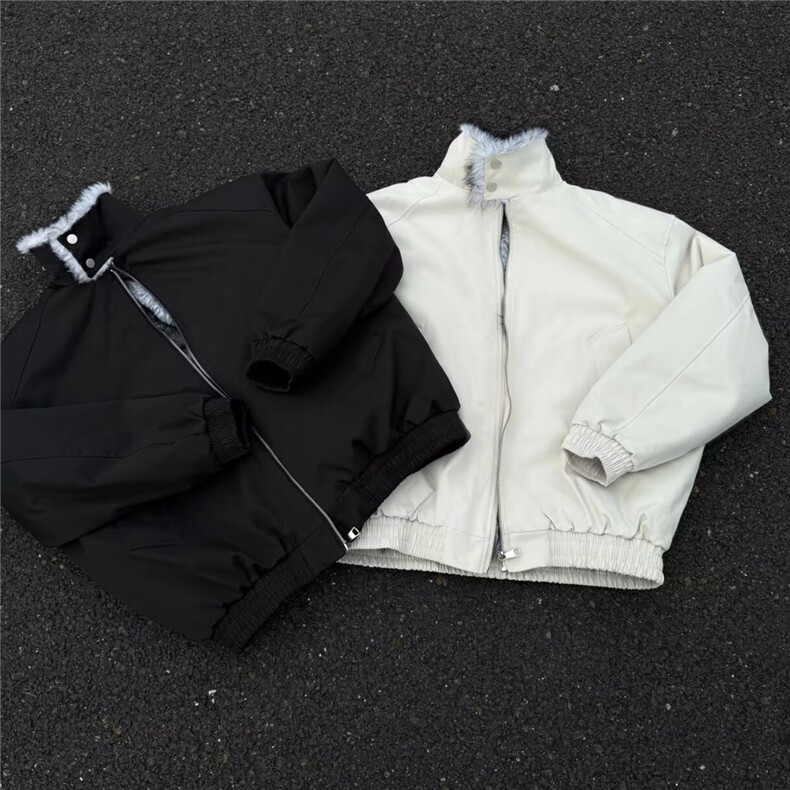 狼王座山雕夹克棉服男女款冬季加绒加厚哈林顿棉服外套,男装夹克,星座506A