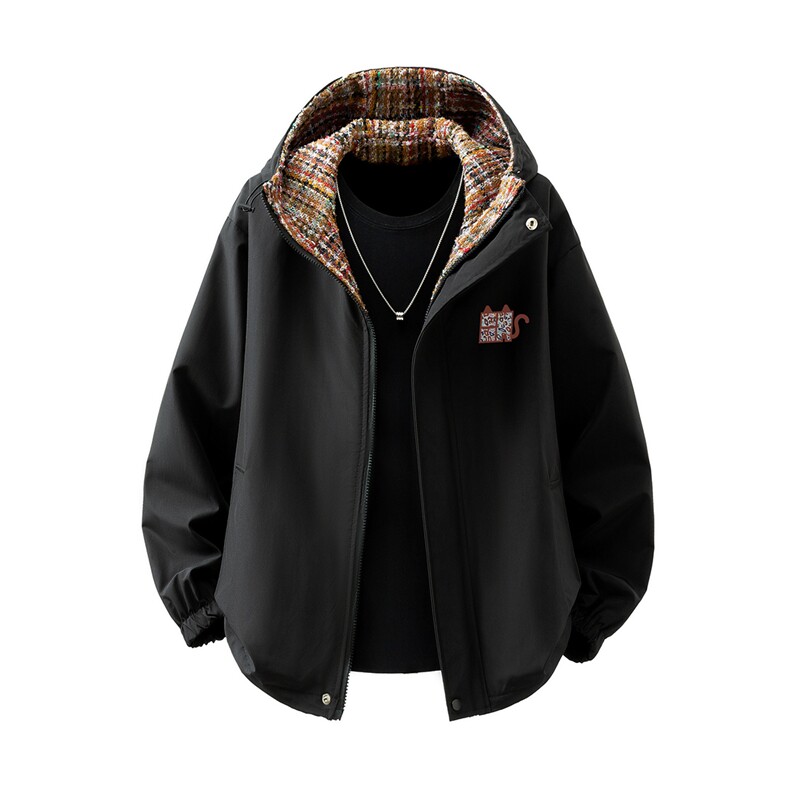 小恶魔印花小香风大码M-5XL夹克男聚酯纤维JK78124P75控118,男装夹克,星座227-7