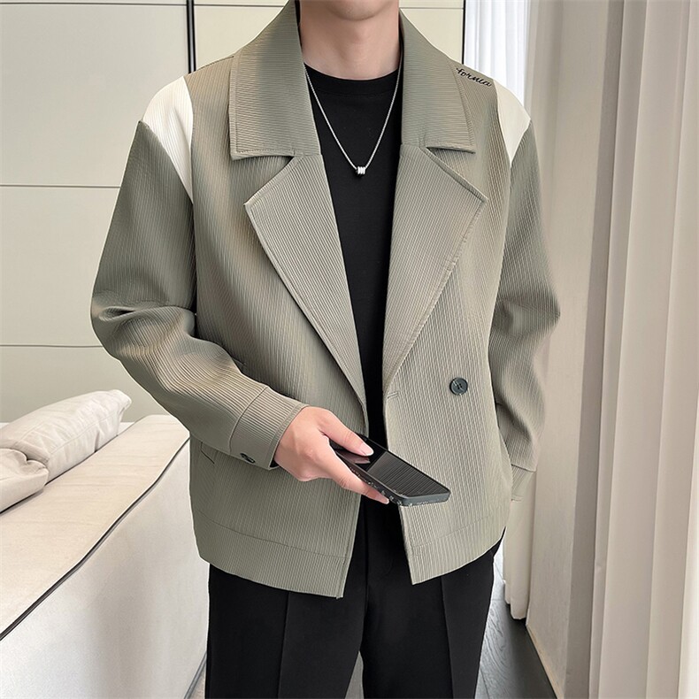 轻熟风~2024春季新款拼色夹克K453/P105,男装夹克,电商B331