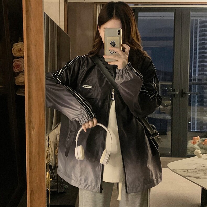 渐变色冲锋衣外套女2025春季宽松户外上衣夹克潮C844-P100,男装夹克,星座911-2(原星座613-2）