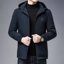 中年男羽绒服休闲脱卸帽男时尚冬装爸爸装外套上衣XXH2052-P230图片