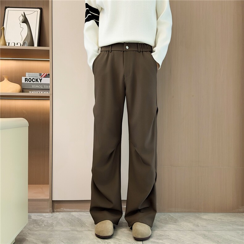 美式高街阔腿休闲裤男高级感宽松长裤子春秋季韩版潮牌垂感西裤,男装西裤,星座410-7