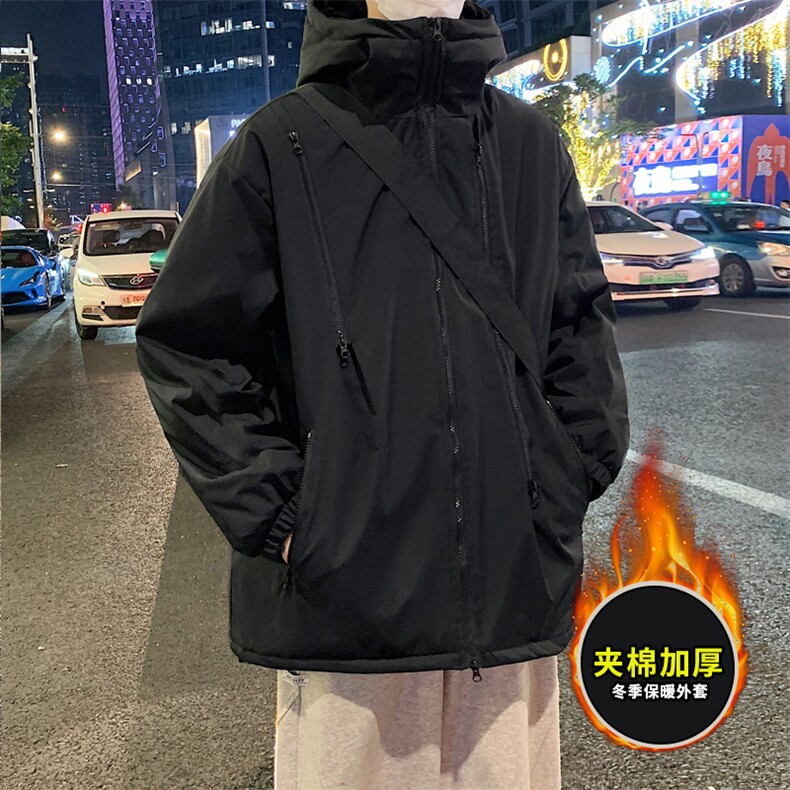 冬季潮牌冲锋衣港风潮加厚棉衣外套青少年保暖男装JK2810P85,男装棉衣,电商A086
