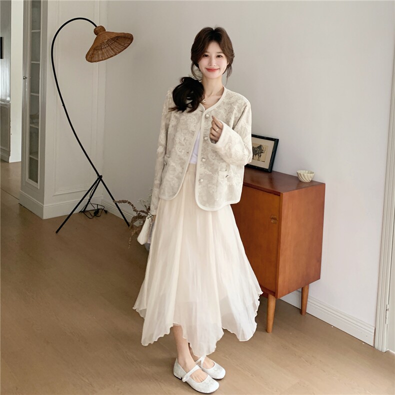 出货棉麻绣花小香风外套2c198-6823-P175k278,女装短外套,2C198