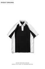 特P35无差价新款时尚夏季百搭拼色POLO衫-POLO01日系白底现货，男装Polo衫，电商A003