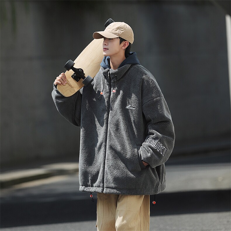 中性风立领羊羔绒棉服冬季cityboy加厚棉衣男女同款M8866-P100,男装棉衣,星座717