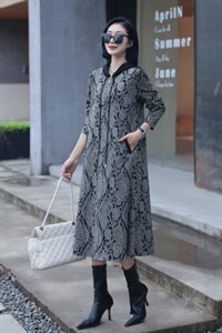 提花貂绒裙,其它,FEIZI 飞子