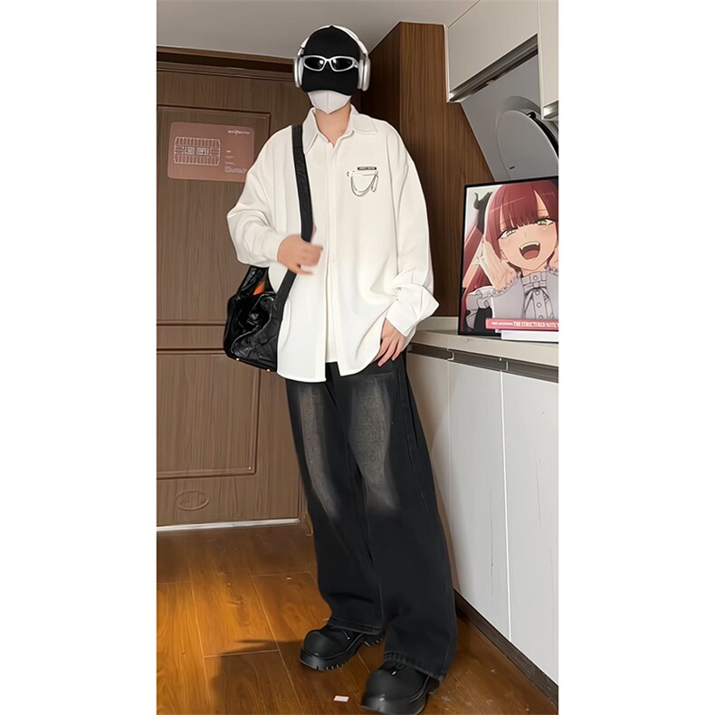 厚款宽松长袖衬衫男KD630-P30,男装衬衫,电商D312-1