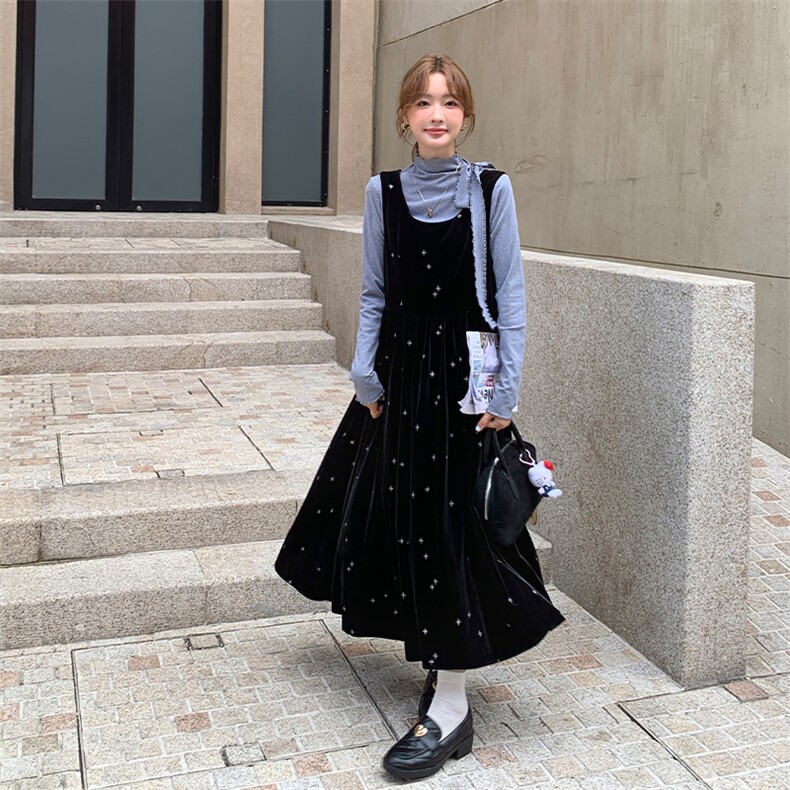 【新品首-发】韩系金丝绒套装单背心裙P115-K170套装P155-K225,女装套装/套裙,浙宝285（原212）