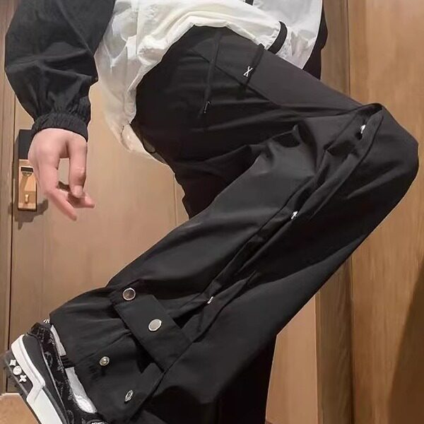 A854-P39冲锋裤男春秋2024美式vibe机能微喇裤子潮牌宽松,男装休闲裤,电商B323A