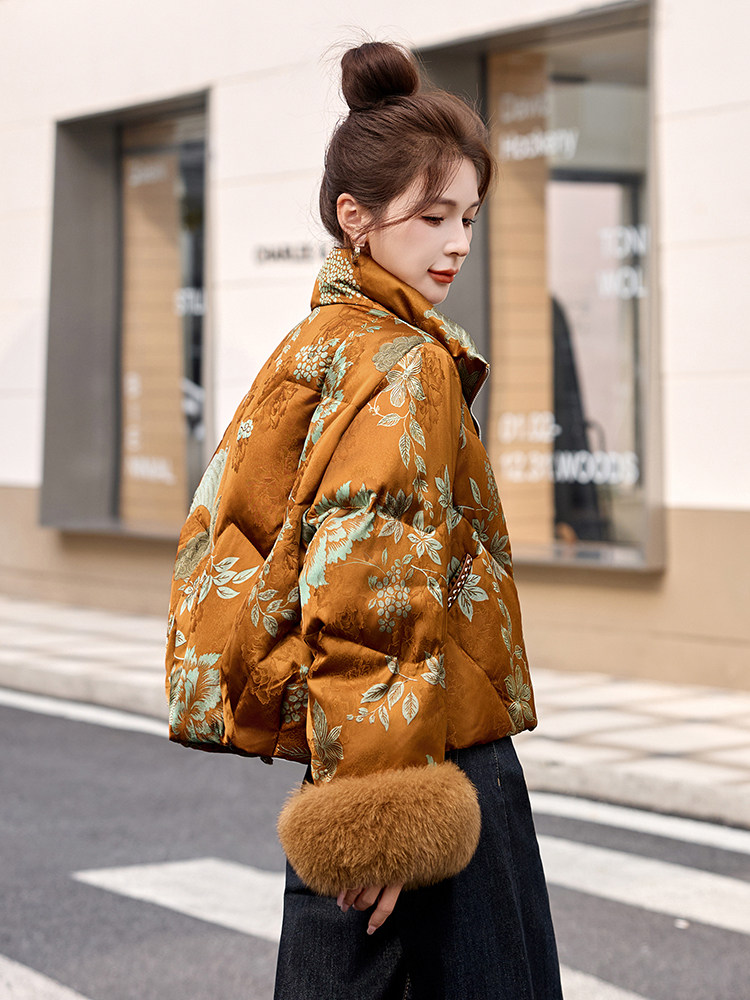现货，现货人丝2025年冬季羽绒真狐狸毛短款加厚羽绒服,女装羽绒服,艾仟回(原伊仟回)
