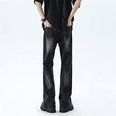 B221美式ins高街暗黑小众夏季重工艺破洞牛仔裤LK24173-P65控88，男装牛仔裤，电商B221