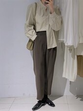 立领衬衫，女装衬衫，驿谷