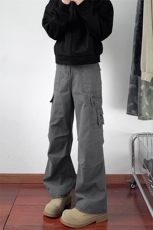 B221美式ins高街暗黑宽松直筒洗褪工装牛仔裤LK25438-P75控98，男装牛仔裤，电商B221