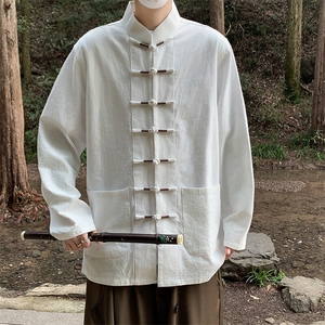 风春秋棉麻复古花式盘口长袖衬衫中式唐装 CS12-P65图片
