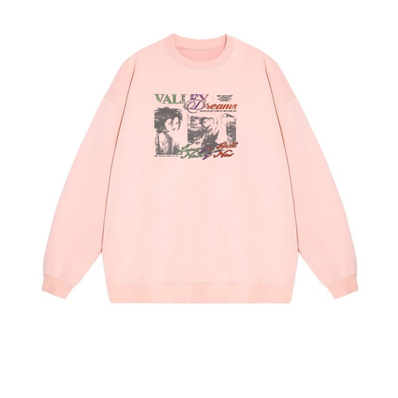 2025年秋季套头长袖时尚百搭通勤简约休闲，女装卫衣/绒衫，花可