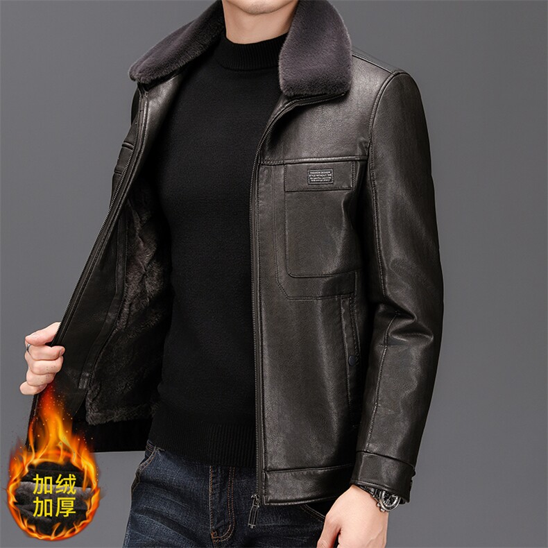 2024年新款男士皮衣羽绒服P255图片