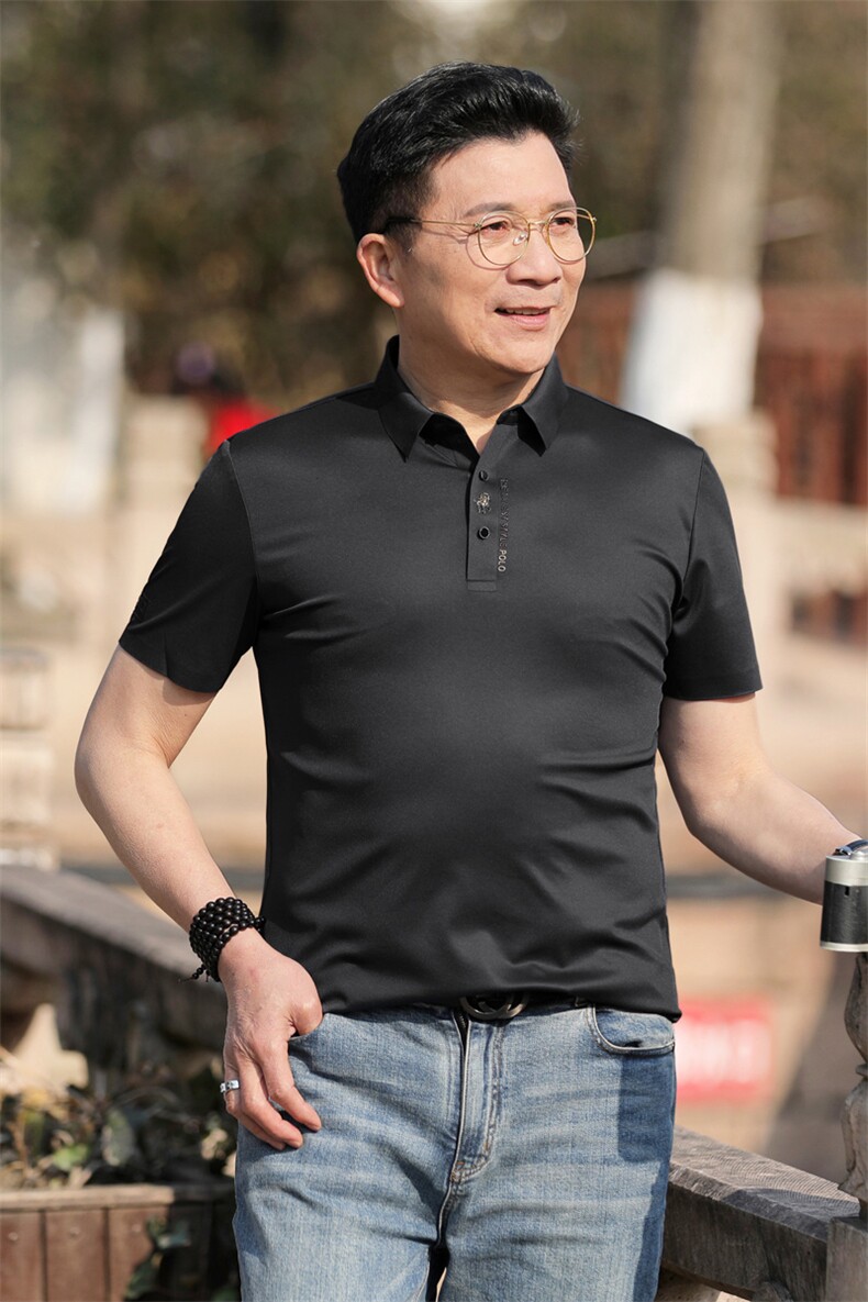 2023新款夏季新款大气polo衫男士带领短袖商务翻领T恤上衣保罗,男装T恤,电商B212（原钱塘6029）