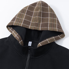 311B-1-8979-P53控89时尚高街拉链卫衣拼接宽松休闲百搭上，男装卫衣，星座311B-1