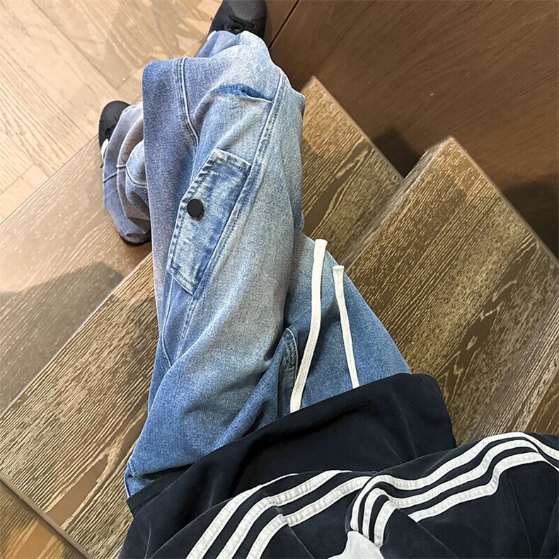 松紧腰直筒牛仔裤B342-W5000-P48控78,男装牛仔裤,电商B342