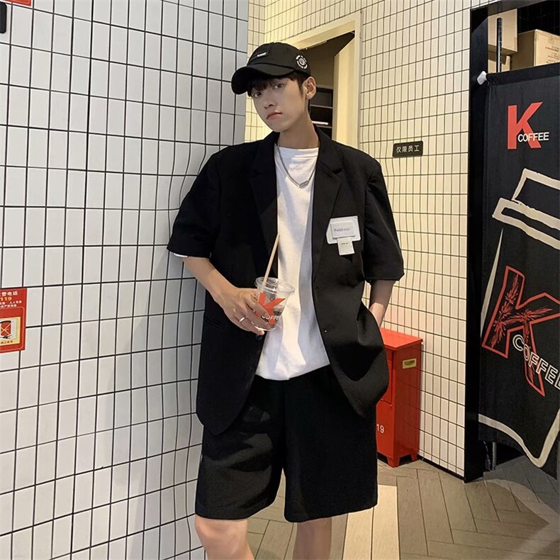 春季潮流休闲时尚短袖套装T736P58,男装休闲套装,星座1116-2