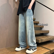 XZ616夏季水洗大口袋拼接直筒休闲裤牛仔裤TY1025P65控78，男装牛仔裤，星座512A（原616）