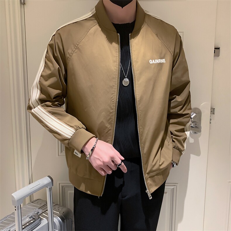 2025新款棒球服外套男春季立领条纹夹克上衣 A313-1-901-P105图片
