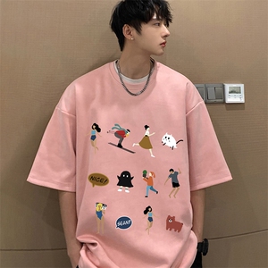 麂皮绒短袖t恤男大码半袖男 JD82303-P25图片