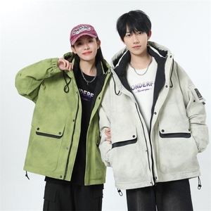 79010-特P268连帽羽绒服男冬季新款潮牌帅气加厚青少年工装外套图片