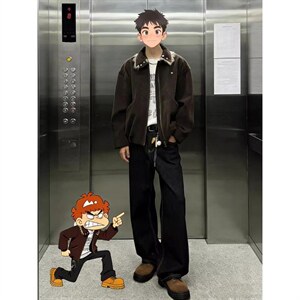 有货DK8281-特批38黑色牛仔裤男款春秋美式高街牛仔裤图片