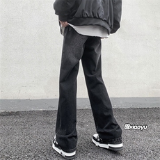 XZ616秋冬季新款重磅宽松微喇百搭纯色休闲牛仔裤TY971P45控58，男装牛仔裤，星座512A（原616）