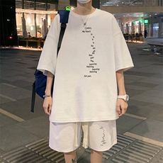 套装！华夫格套装短袖T恤短裤男TZ212-特P38，男装T恤，电商B367