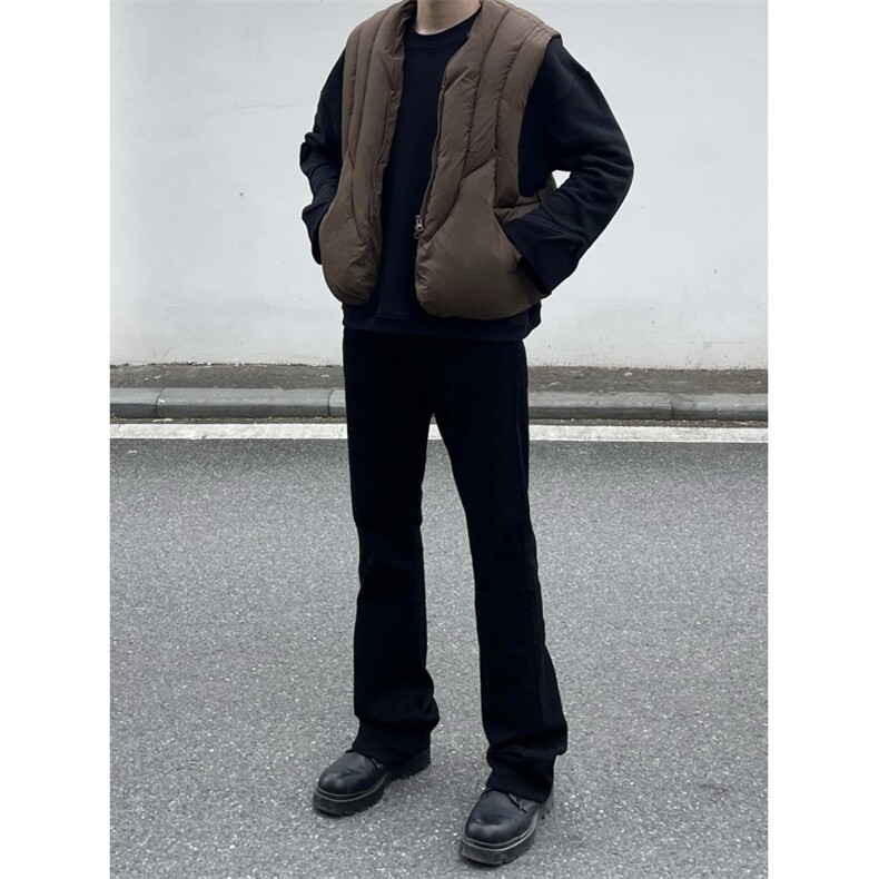 【有货】3361CC-特P68 线型分割棉服马甲男加厚V领保暖背心图片