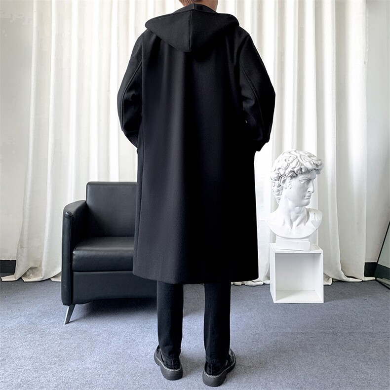 数据大货连帽风衣男长款大衣男中长款毛呢大衣男F4799批115爆景C,男装风衣,星座401