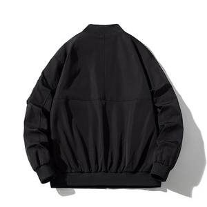 现货 2色秋冬带帽可拆卸飞行服外套棉服夹克图片