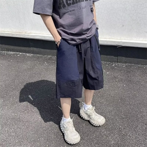 日系复古拼色工装短裤男夏季宽松防水五分裤透气运动中裤 K6002图片