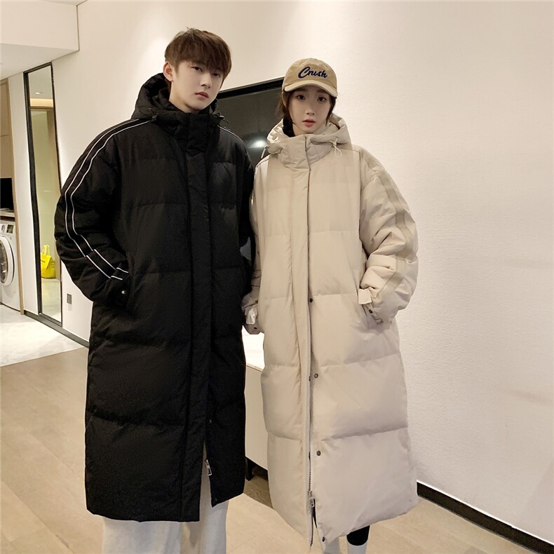 羽绒服冬季新款中长款情侣韩版连帽羽绒服外套Y918/P190,男装羽绒服,星座202