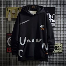 网格字母印花连帽男士卫衣秋季百搭青年套头衫A090-WY50p65限88，男装卫衣，电商A089-1