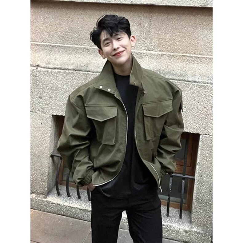 工装复古美式休闲夹克春秋冲风衣外套男JKA39-P60，男装夹克，星座208-5